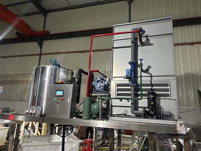 Lielas ietilpības pārslu ledus mašīna